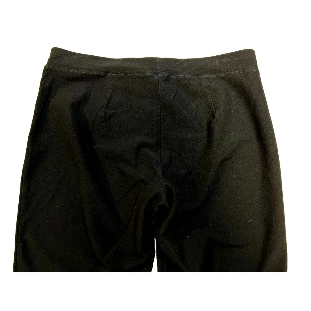 Eileen fisher Pullon Straight Leg Pant‎ Black Viscose Blend Stretch Waist SZ SP